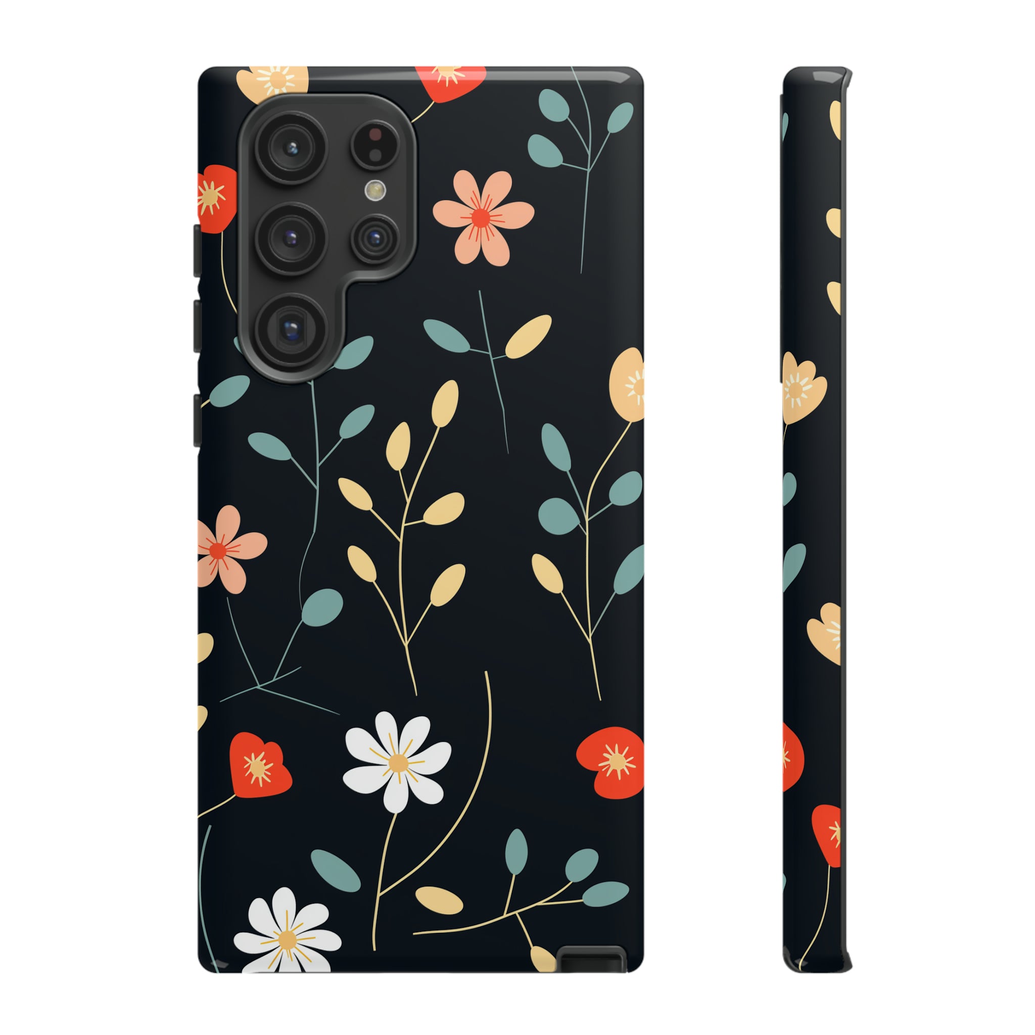 Orange & Black - Flowers