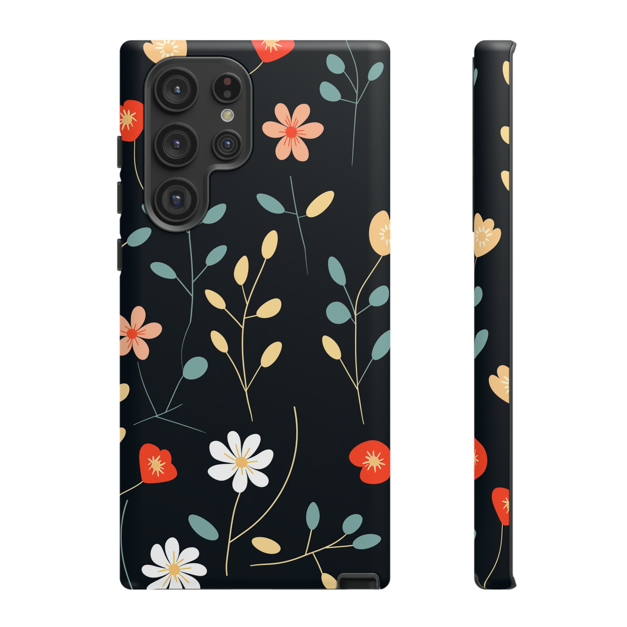 Orange & Black - Flowers